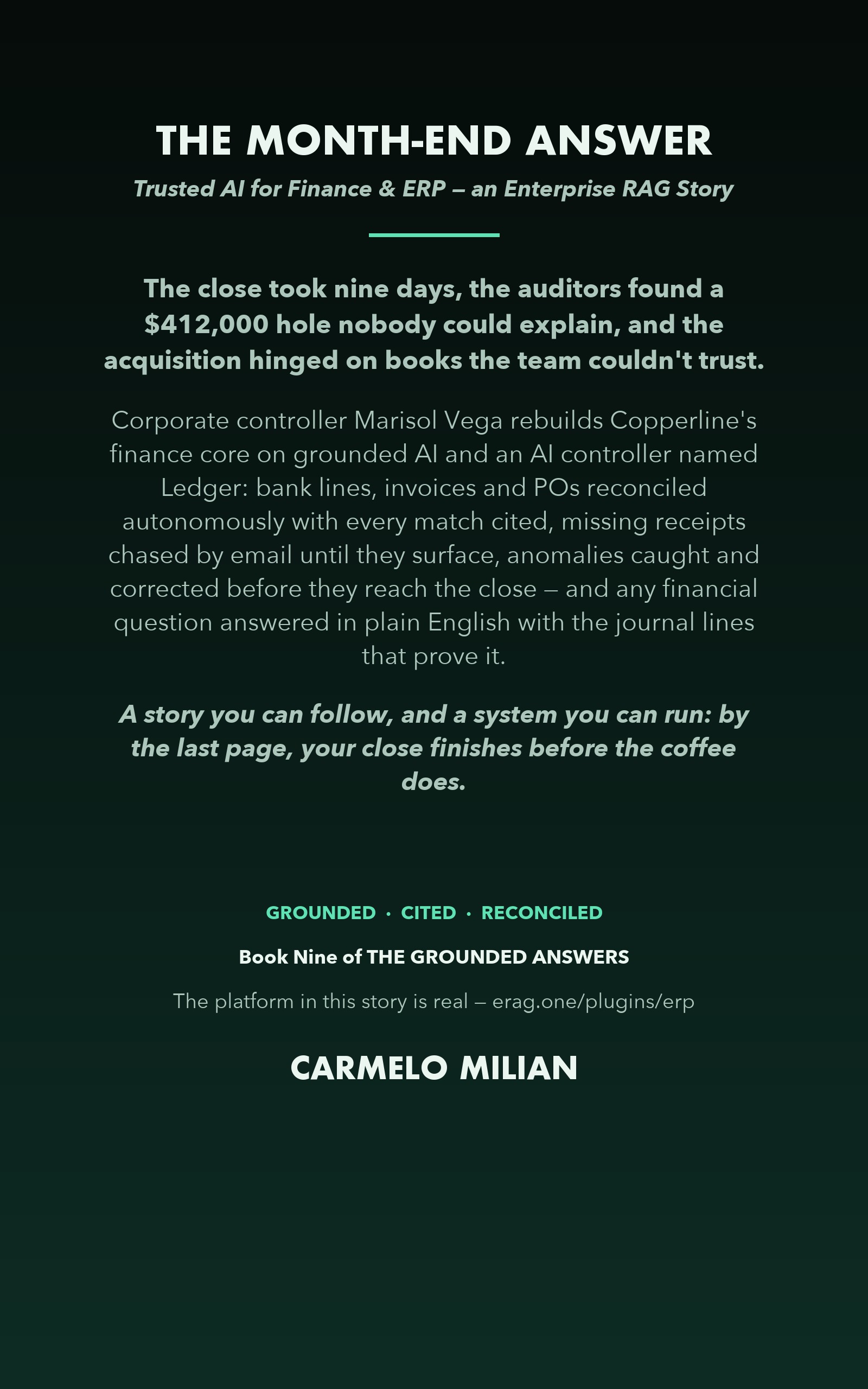 The Month-End Answer — back cover